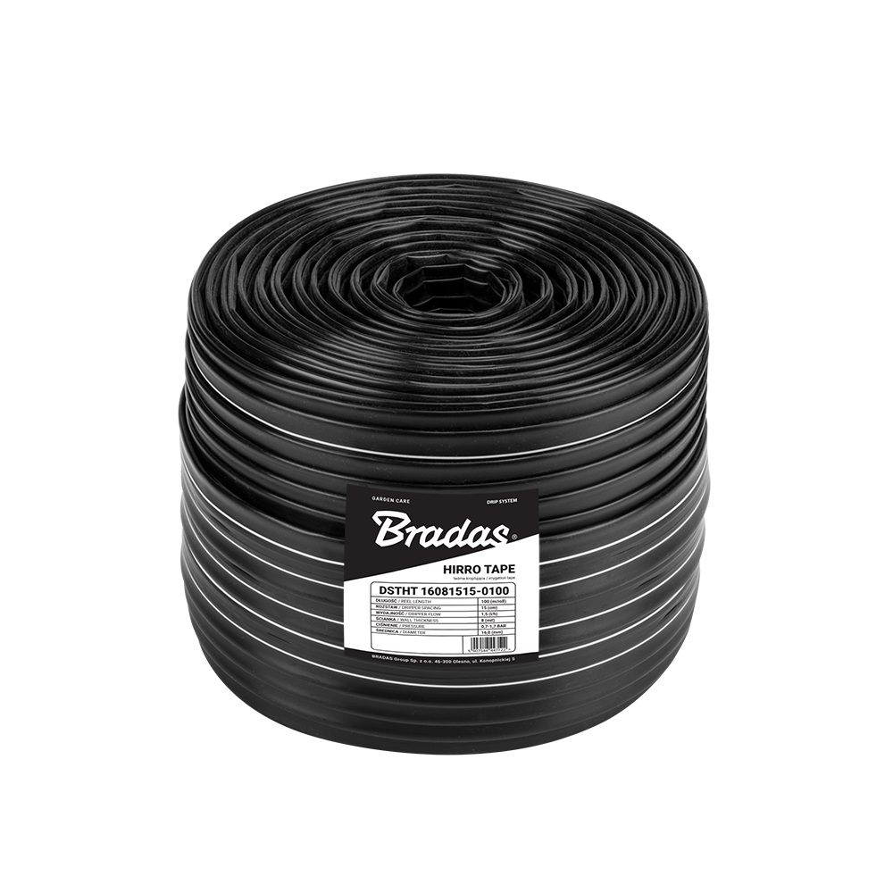 Bradas Hirro druppeltape 100 meter voor moestuin en groentebewatering