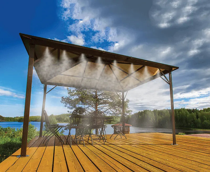 Bradas White Line tuinwatermist voor verkoeling op het terras