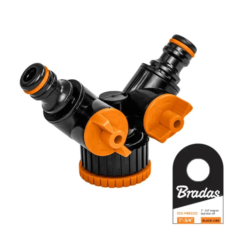 Bradas BLACK LINE T-stuk met Twee Kleppen | Bradas.nl