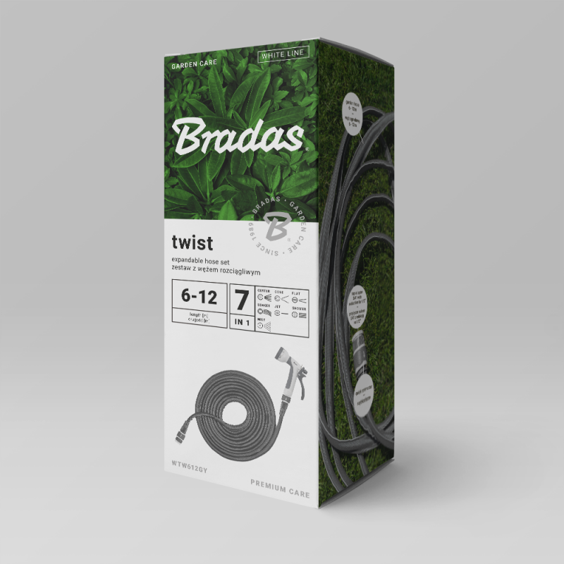 Bradas Twist Uitrekbare Tuinslang Set - Compleet met Spuitpistool en Koppelingen