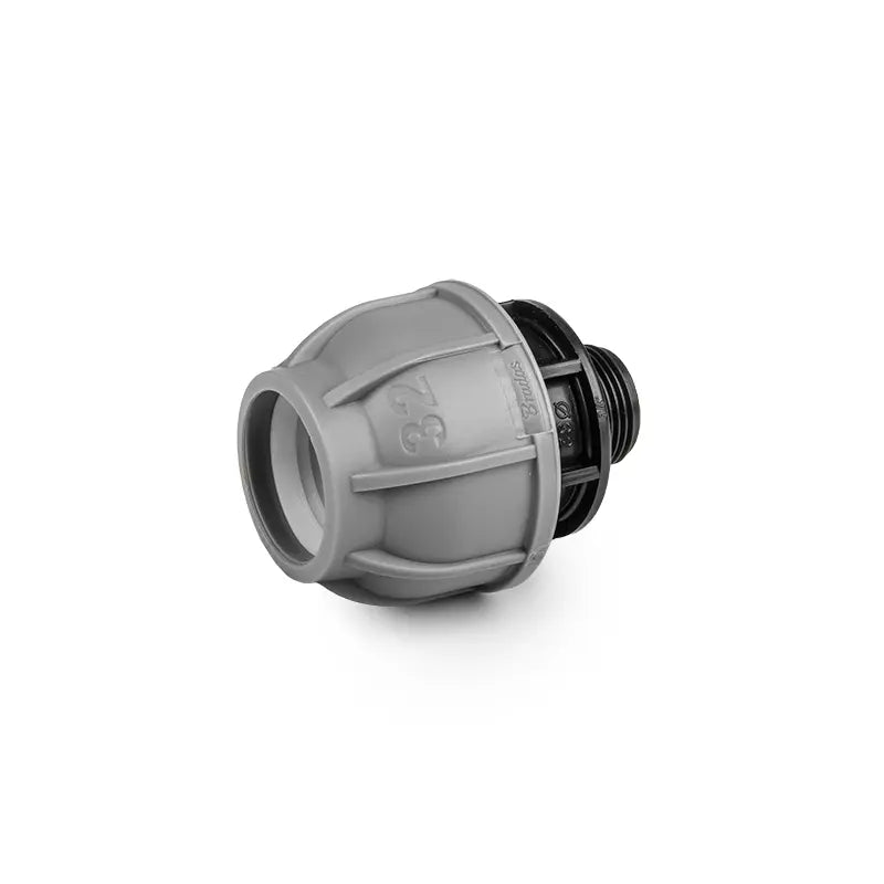 Bradas PN10 Koppeling 40 mm / 25 mm (1") Mannelijk voor PE-leidingen - Tyleenslang - Bradas.nl