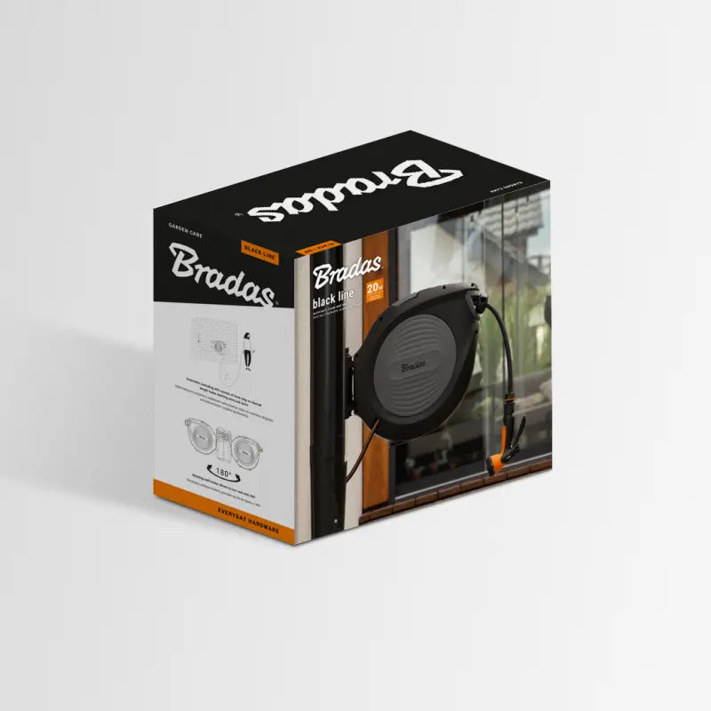 Automatische Wandslangenbox - Bradas BLACK LINE 20m
