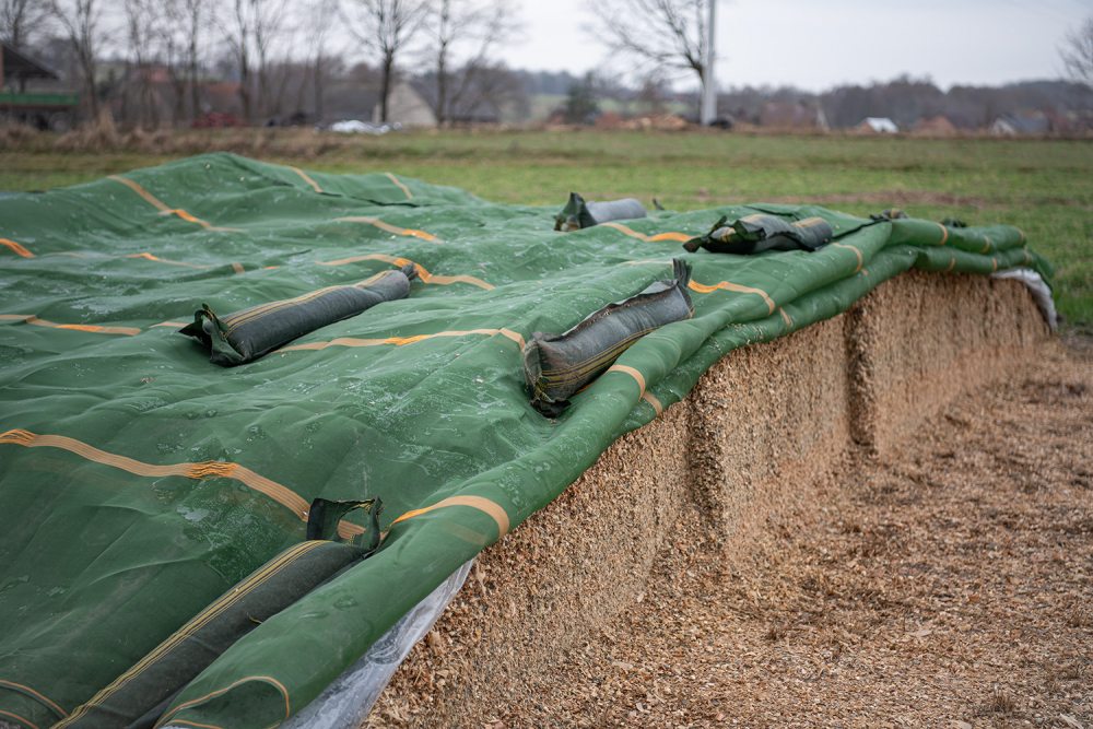 Bradas Groene Zandslurf 27x120 cm met UV-bescherming en handvatten.