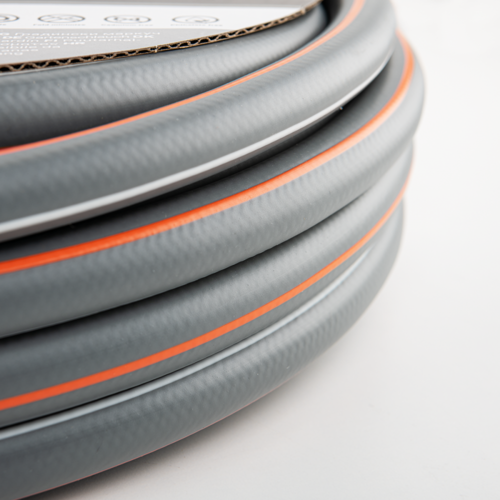 Detailweergave van de 4-laagse constructie van de Bradas tuinslang