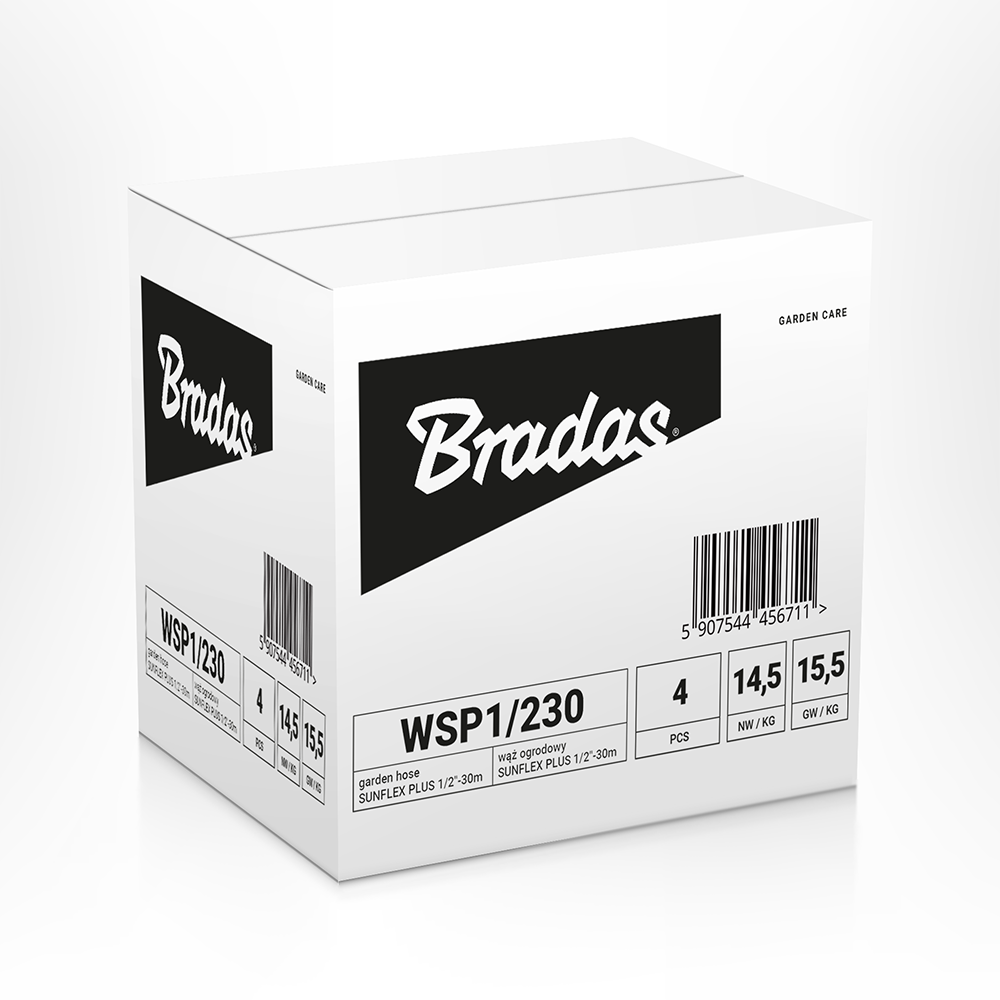 Bradas 30m tuinslang met comfortabele handgreep en anti-kink ontwerp