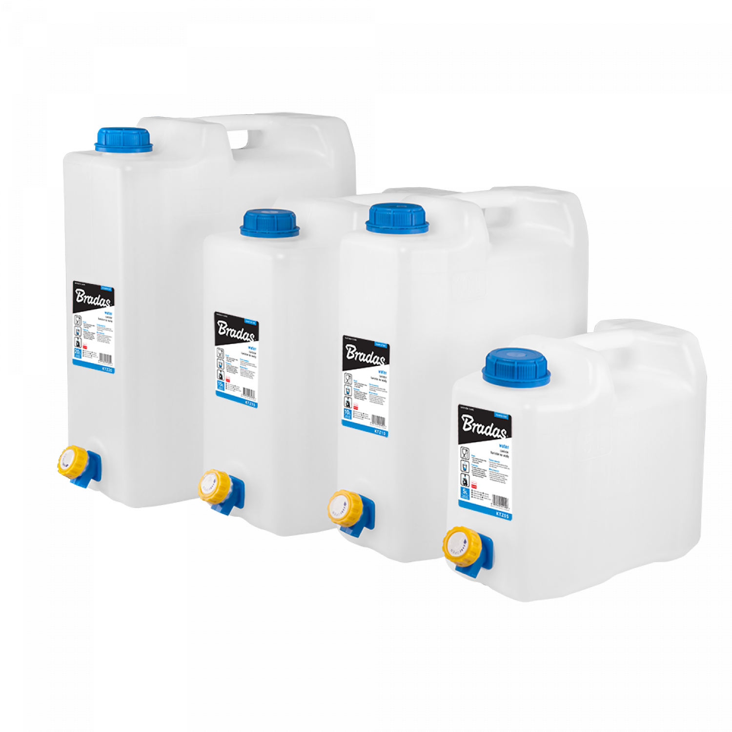 Bradas Waterjerrycan met Kraan - Voedselveilig voor Drinkwater en Camping