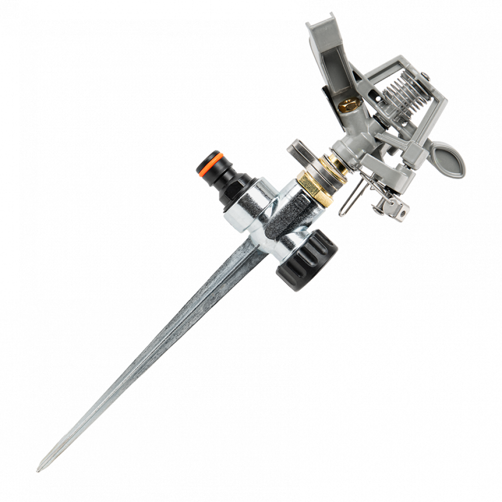 Bradas Black Line sectorsproeier op metalen pin – instelbare tuinsproeier voor 265 m² bewatering