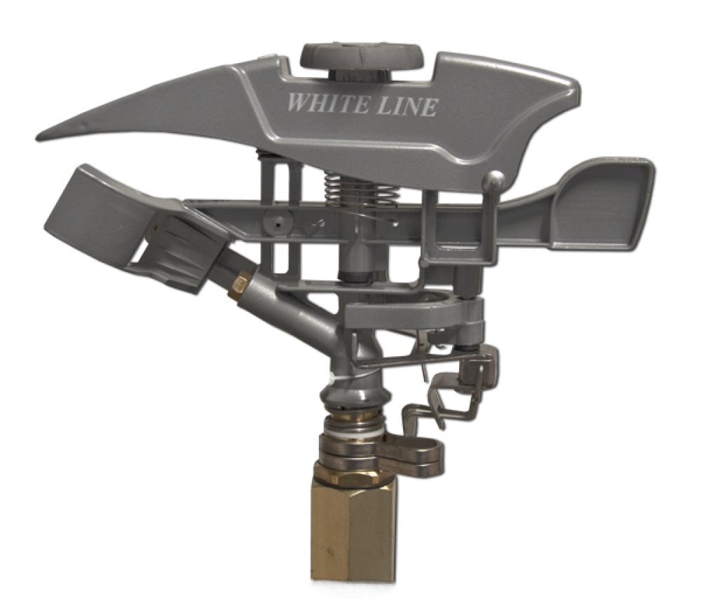 Bradas TRITON XL metalen sectorsproeier met driepoot standaard en grondpennen voor stabiele bewatering