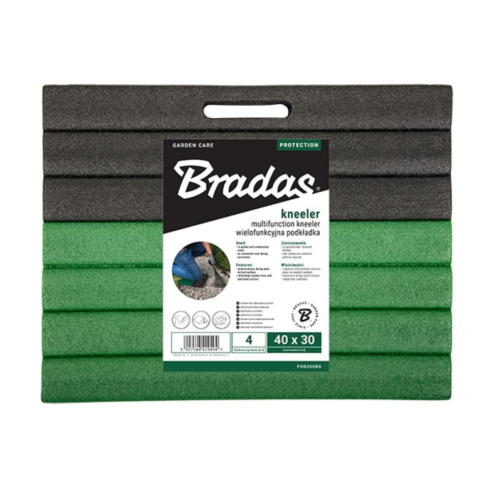Bradas kniemat zwart/groen 40x30 cm