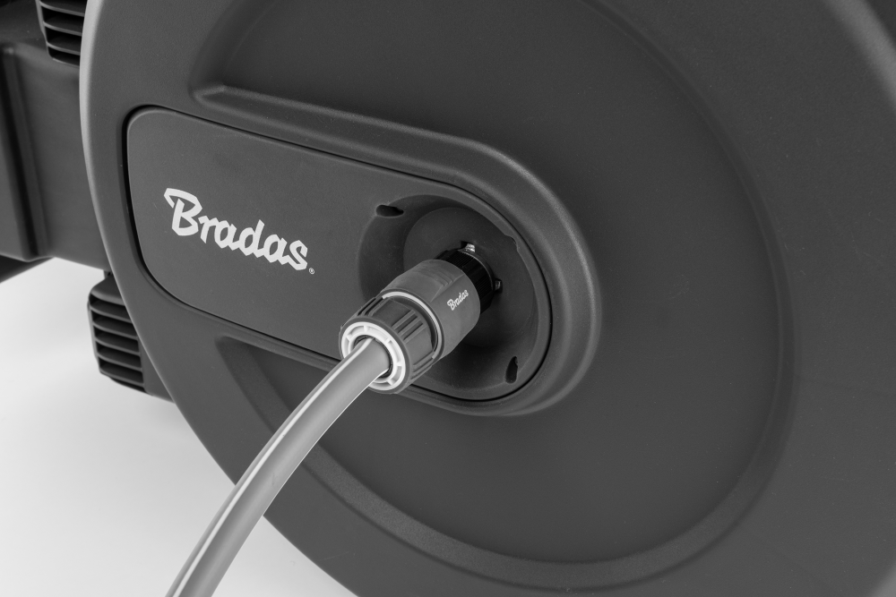 Wandhaspel met 40m tuinslang en snelkoppelingen set