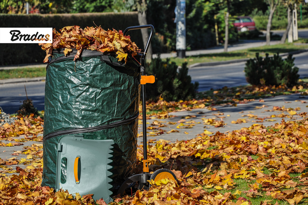 Opvouwbare tuinafvalbak met handgrepen en karbevestiging
