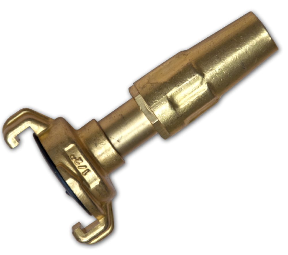 Bradas Geka rechte nozzle 1/2 inch met klauwkoppeling