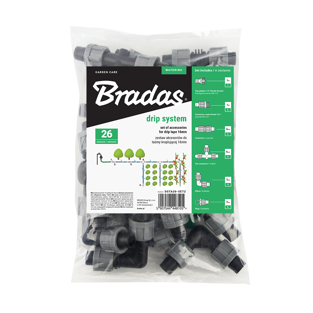 Complete Bradas set voor Hirro Tape en Hirro Drip druppelleiding