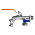 Bradas kogelkraan 3/4 inch met dubbele uitgang 1 inch