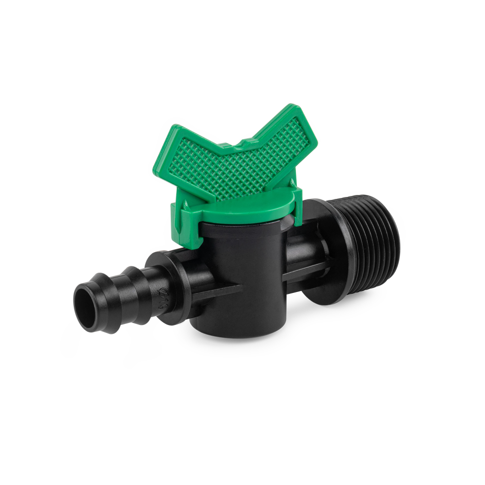 Bradas Klep 19 mm 3/4" Buitendraad x 16 mm Slangtuit - Regel Water Per Slangtraject
