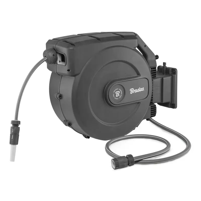 Bradas Wandslangenbox WHITE LINE 13 mm (1/2") - 50m - Automatisch oprolbaar - compleet met koppelingen Bradas