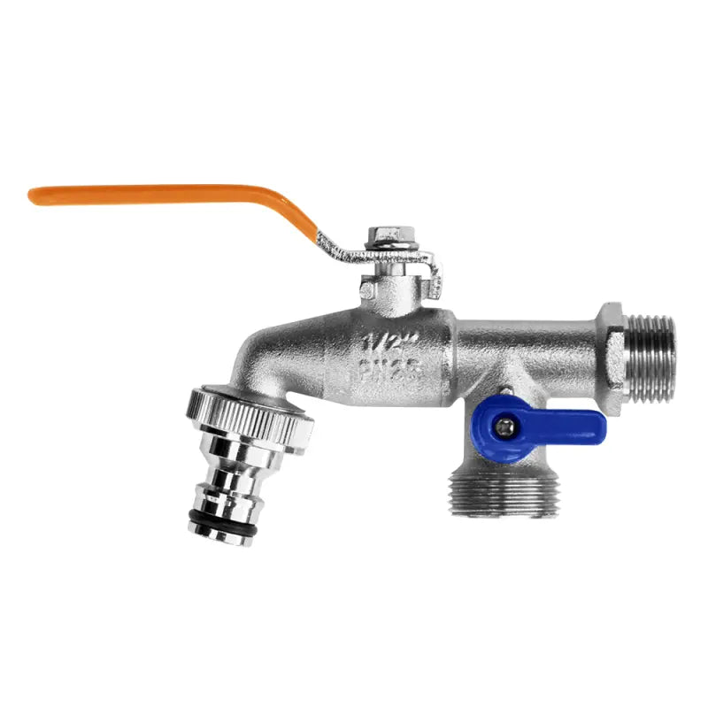 Bradas Kogelkraan 1/2" met 2 x 3/4" Uitgang | Efficiënte Waterregelaar | Bradas.nl