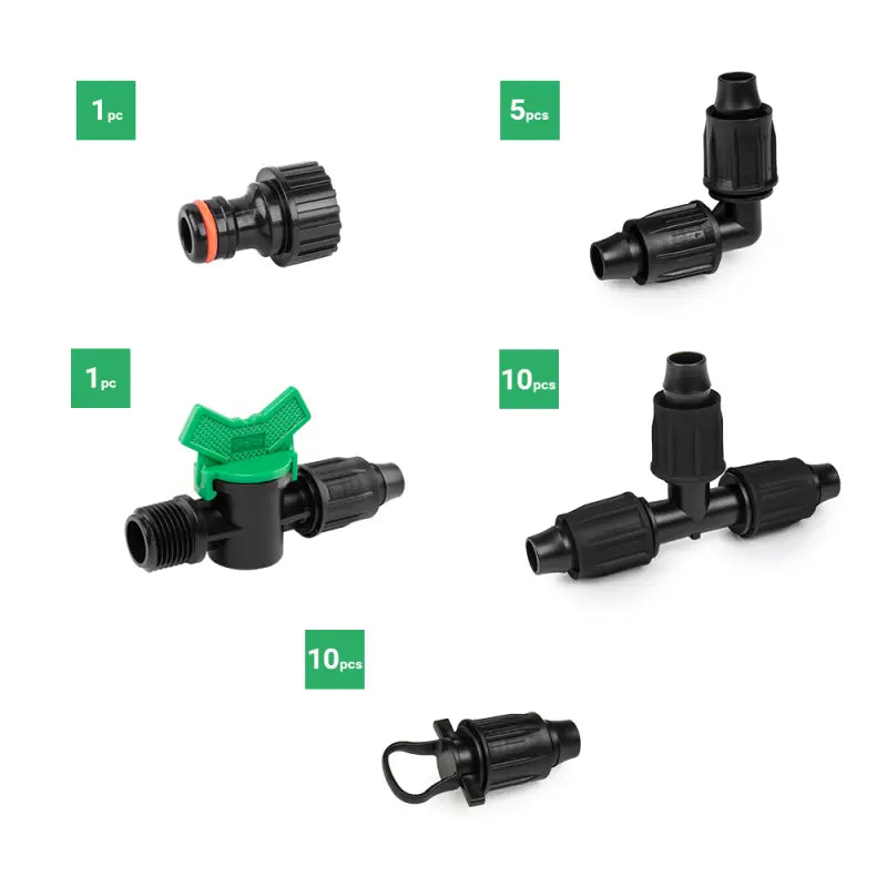 Bradas Set QJ met accessoires voor druppelslang 16mm - 27 stuks Bradas