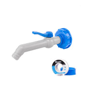 Bradas Set – Witte PP 45 graden Kraan met IBC S60x6 Adapter voor 25 mm Slang en PTFE Tape Bradas