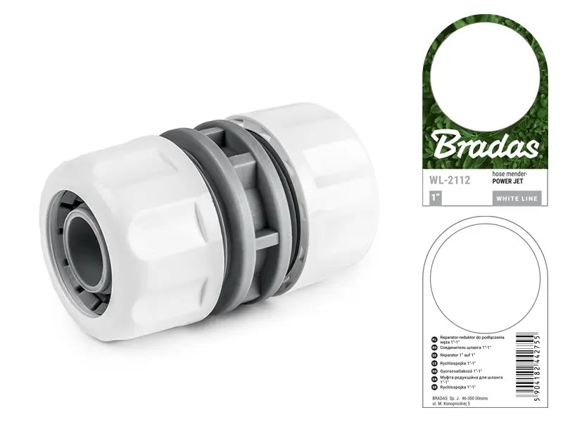 Slanghersteller voor 25 mm (1") slangen - wit-grijze Bradas WHITE LINE