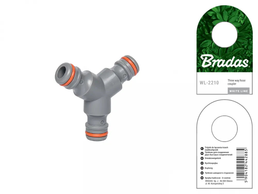 Bradas WHTIE LINE koppeling voor drie aansluitingen Bradas