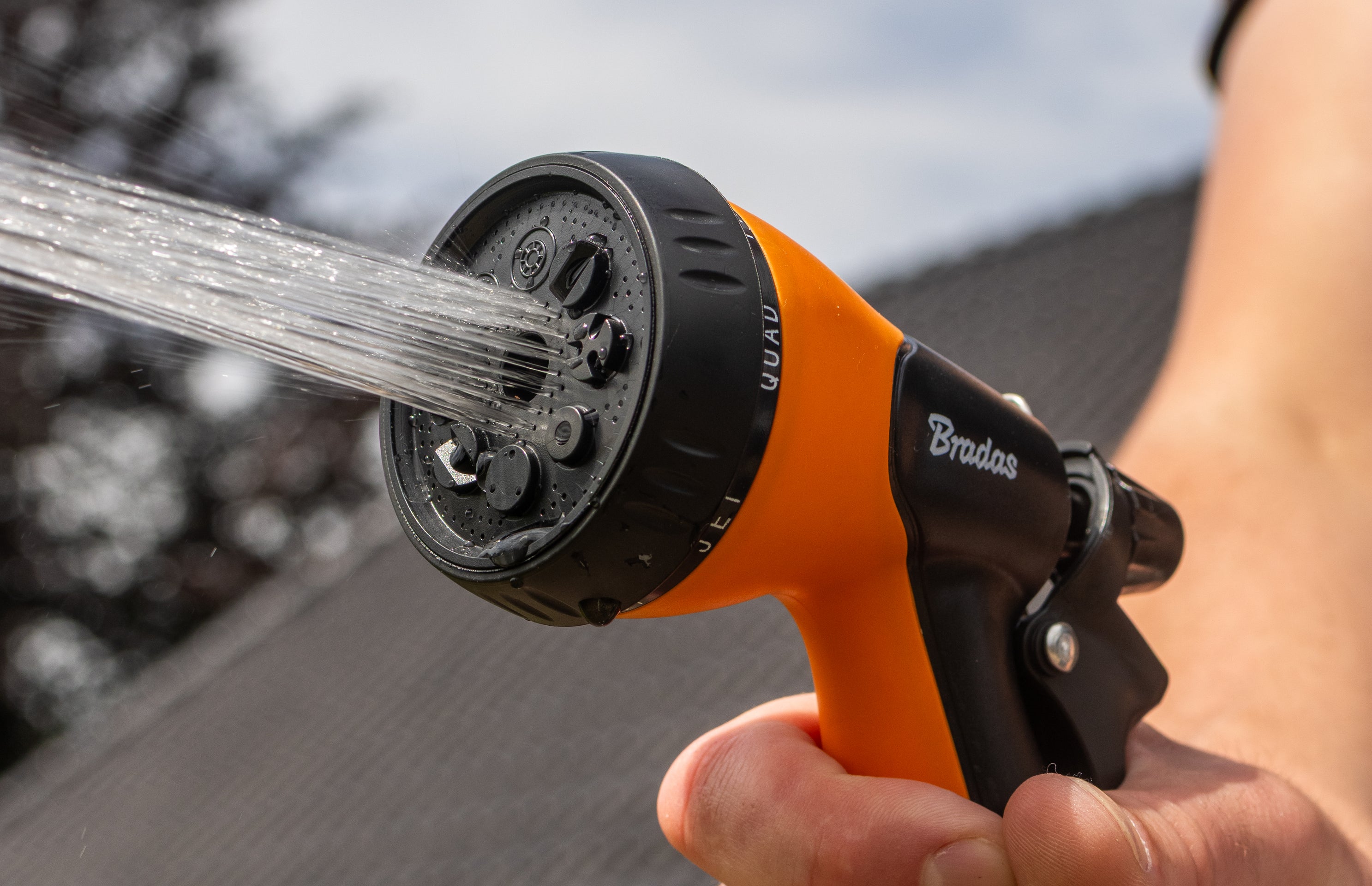 Bradas Black Line Wandslangenbox 20m - Automatisch Oprolbaar met 8-Functie Sproeipistool